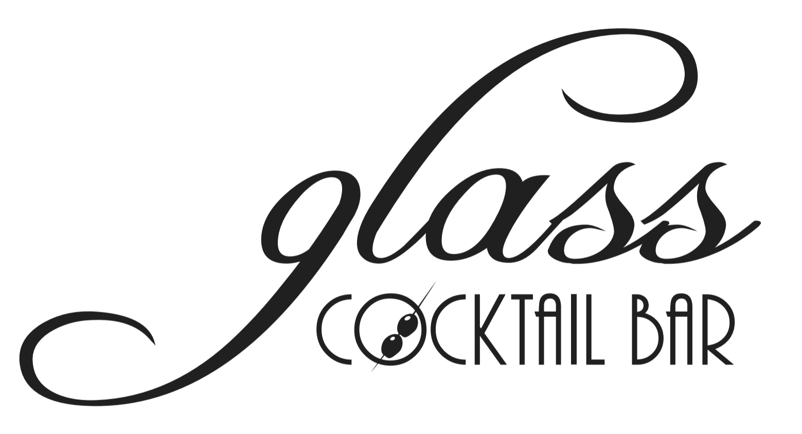 Glass Cocktail Bar Logo Design